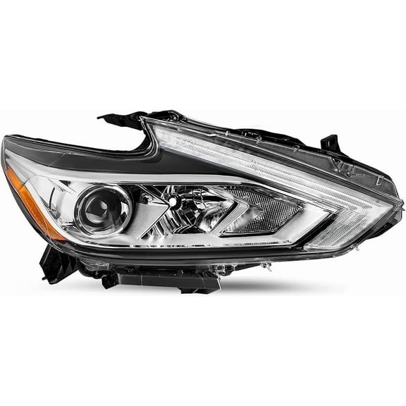 HOUGEET Fit for Nissan Altima 2016-2018 Right Passenger Side Headlight Chrome W/O LED DRL