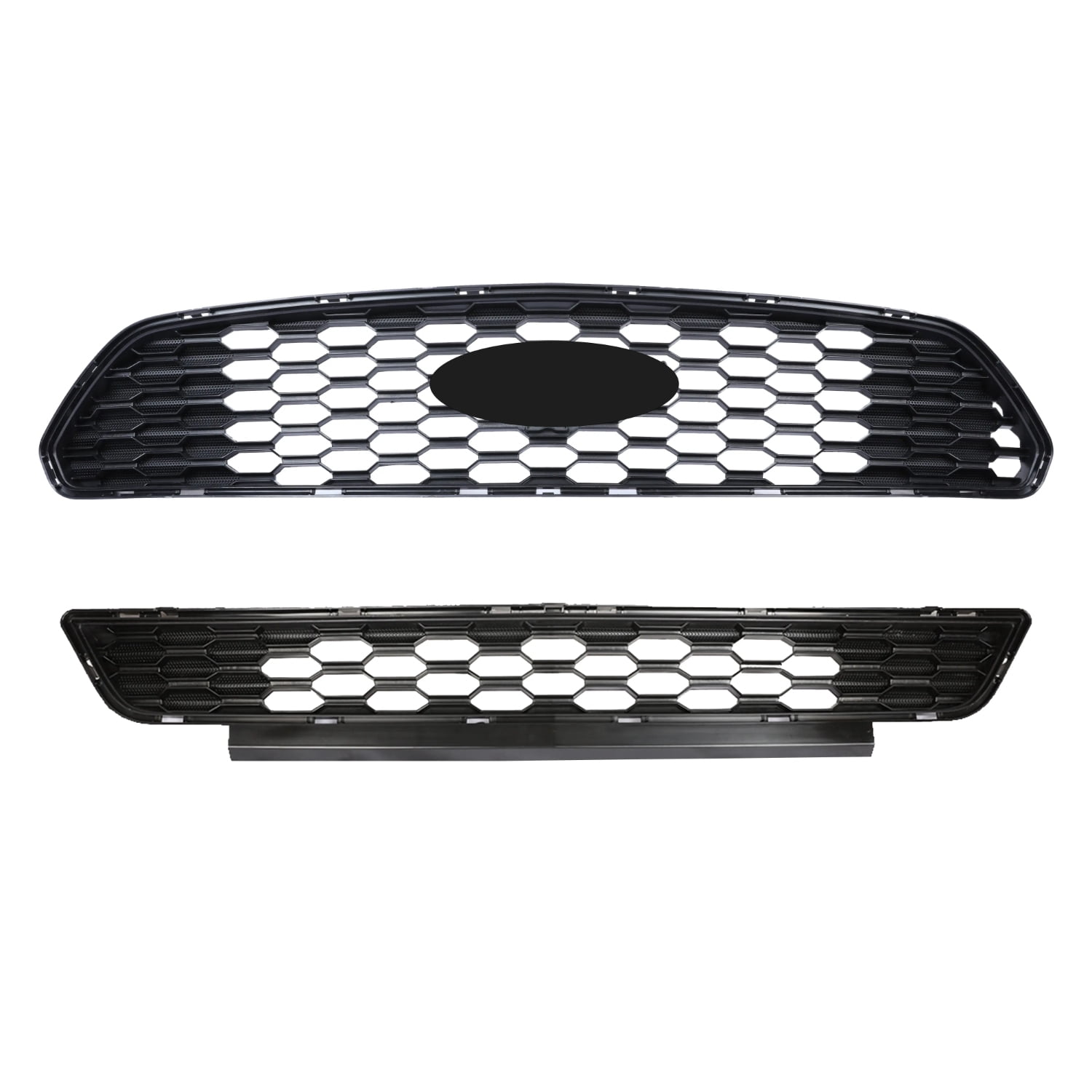 HOUGEET Front Bumper Grille Grill Replacement kit Black Fit for 2015-2017 Ford Mustang