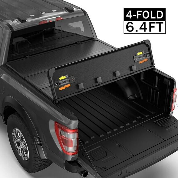 HOUGEET Hard Folding Tonneau Cover Fits for 2002-2024 Dodge Ram 1500, Fits for 2003-2025 Dodge Ram 2500, 3500 6'4"