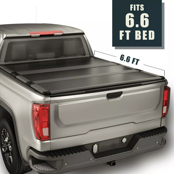 HOUGEET Hard Tonneau Covers Tri-Fold fit for 2007-2013 Chevrolet Silverado for GMC Sierra 1500 New Body fit for 2007-2014 Chevrolet Silverado for GMC Sierra 2500 HD/3500 HD New Body 6.6'(78.9")
