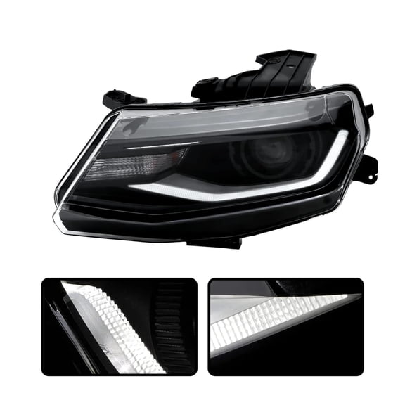 HOUGEET Headlight Assembly Fit for 2016-2022 Chevy Camaro w/LED DRL Headlight Lamp Driver Side