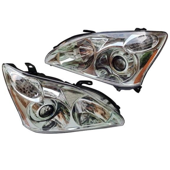 HOUGEET Headlights Assembly Fit for Lexus RX330 RX350 RX400h 2004-2009, Not For Models With Self-Adjustment Function, Driver Side Passenger Side