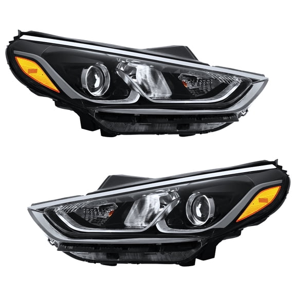 HOUGEET Headligt Fit for Hyundai Sonata 2018-2019 Headlight Headlamp Assembly Right+Left