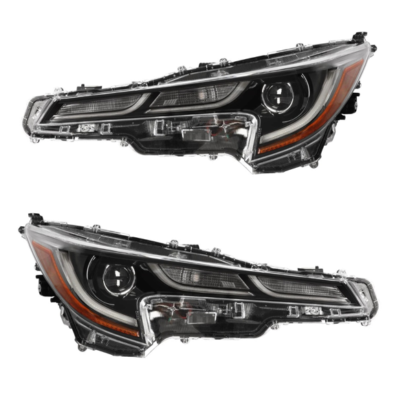 HOUGEET LED Headlight Assembly Fit for 2020-2022 Toyota Corolla L LE Headlamp 2pc