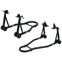 HOUGEET Motorcycle Lift Front & Rear Wheel Lift Stand Combo 1100 lbs Capacity U-Type and L-Type Swingarm Spool Stand Fit for Most Yamaha Honda Kawasaki Suzuki Motorcycles Motorcycle Lift Support