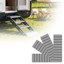 HOUGEET RV Step Covers 4 Pack, RV Rugs for Outside Weather-Resistant Materials 24x7.5in