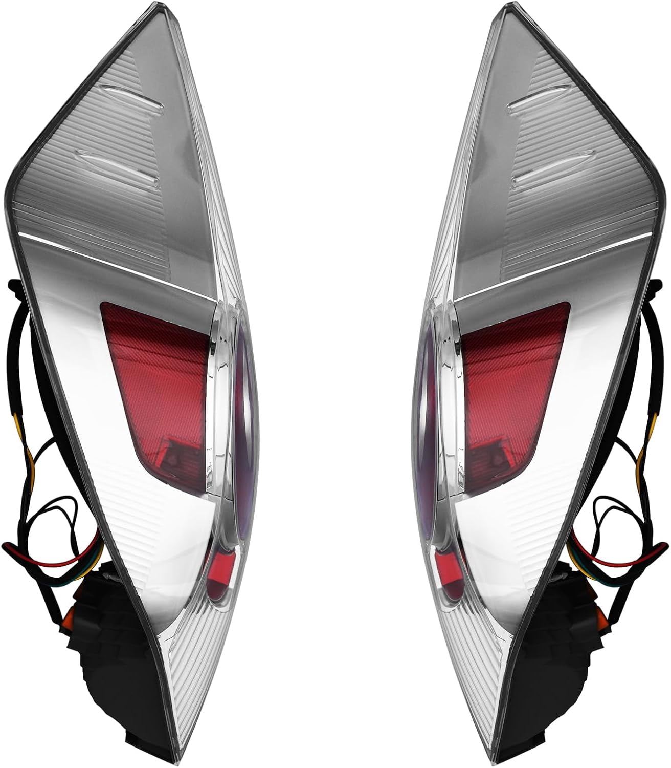 Rear Tail Light Assembly, OE Style Replacement Tail Lamp Compatible with Toyota Prius C 2012 2013 2014, Full Set Driver Left & Passenger Right Side Rear Brake Signal Lamp