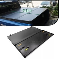 HOUGEET Truck Tonneau Cover Tri-Fold Hard Folding Fits for 2007-2013 Toyota Tundra incl track sys clamps 6'5"/6'6" Bed (78"/79.2")