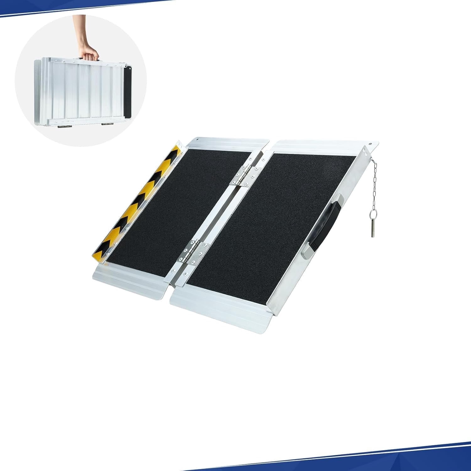 HOUGEET Wheelchair Ramp for Home, Portable Aluminum Threshold Ramps ...