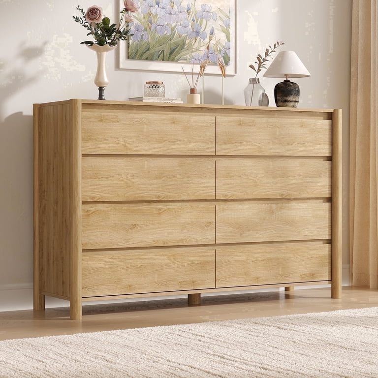 large beige dresser HOUROM for Bedroom,8-Drawers,55.1