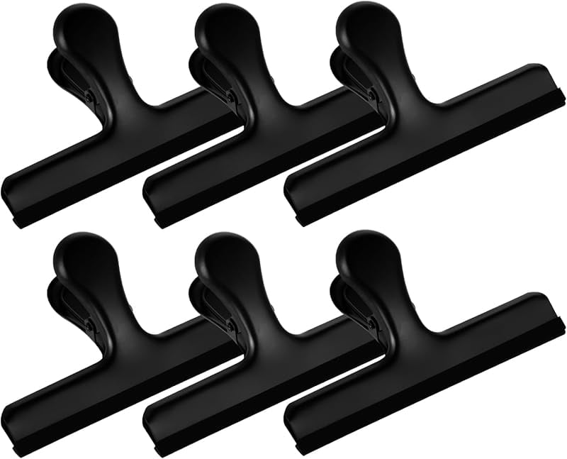 HOUSE AGAIN 12 Pack 3 Sizes Stainless Steel Chip Bag Clips Covered with ...