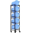 thumbnail image 1 of HOUSE AGAIN 5 Gallon Water Jug Holder 5 Tier, Tall Water Bottle Storage Rack with Lockable Casters, Heavy Duty Steel Organizer for Kitchen Office Garage, 1 of 8