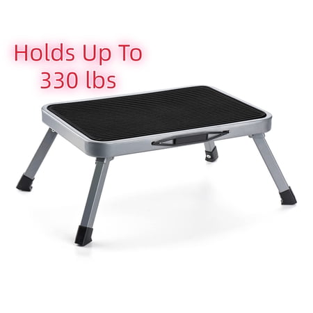 HOUSE DAY Step Ladder, Folding Step Stool Anti-Slip Sturdy Steel Ladder, Lightweight Portable Step Stool
