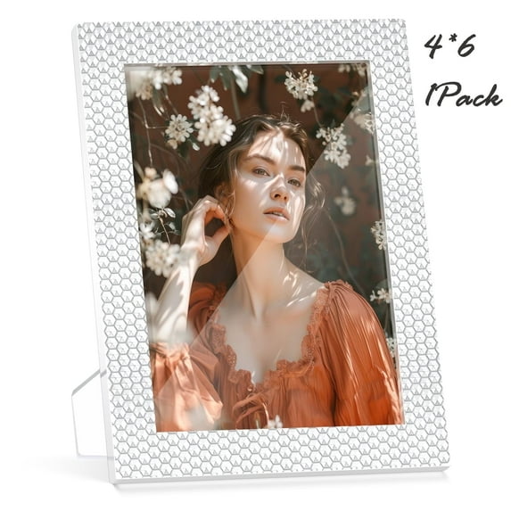 HOUSE DAY 4x6 Acrylic Picture Frame, Magnetic Photo Frame, Photo Frame for Desktop Display Home Decor Farm Decor
