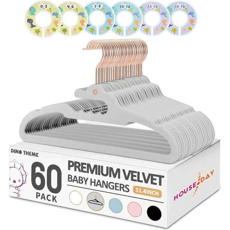Baby Velvet Hangers- Premium Quality, Space Saving Thin Clothes Hanger -100  pack
