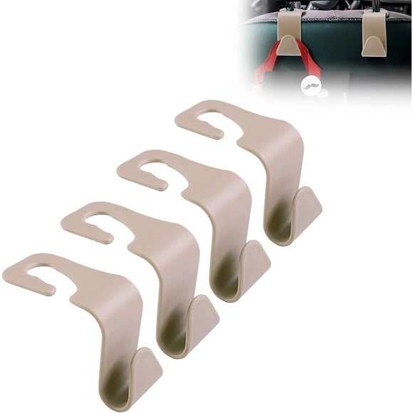 4-Pack Seat Back Headrest Hooks For Car SUV – Hang Bags, Purses, Groceries & More