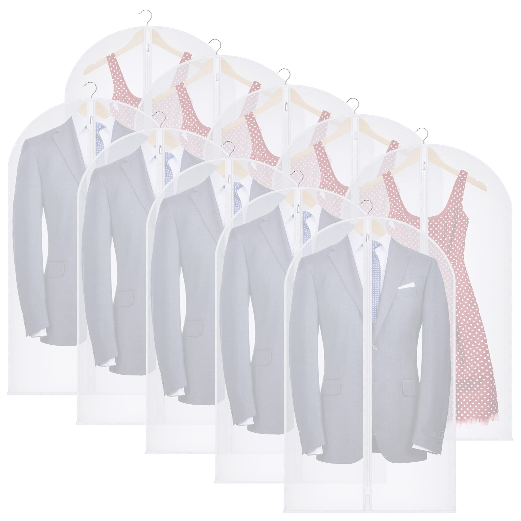 HOUSE DAY Clear Garment Bags, Suit Bags for Closet Storage and Travel