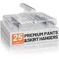 HOUSE DAY Pant Hangers with Clips, Plastic Hangers, Clothes Hangers, 25