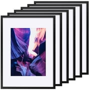 HOUSE DAY Picture Frames 11x14 Set of 6, Collage Gallery Frames,Black