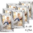 HOUSE DAY 8x10 Gallery Farm Picture Frames Set of 6 - Distressed White Rustic Photo Frames ...