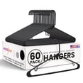thumbnail image 1 of HOUSE DAY Plastic Hangers - 60 Pack 16.7 inches New Design Gray Clothes Hangers with Non-Slip Hook, 1 of 9