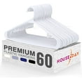 thumbnail image 1 of Cozymood Plastic Hangers 60pack Durable White Clothes Hangers Lightweight Adult Space Saving Hangers fit for Shirt Dress Jacket, 1 of 7