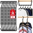 thumbnail image 1 of Cozymood Plastic Space Saving Hangers, 16 Pack Magic Closet Hanger Closet Organizer, Hanger Organizer, Black, 1 of 12