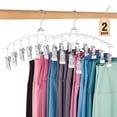 thumbnail image 1 of Cozymood Metal Pants Hangers 2 Pack, Pants Hanger Space Saving with 10 Non-Slip Clips, Clothes Hangers for Shorts, Skirt, Bottoms, Jeans, White, 1 of 9