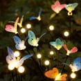thumbnail image 1 of HOUSE DAY Solar Lights Outdoor,4 Pack Butterfly Wind Solar Stake Lights, Wind Dance Solar Pathway Lights, 16 Solar Butterfly, 32 Warm White LED Beads, 1 of 8