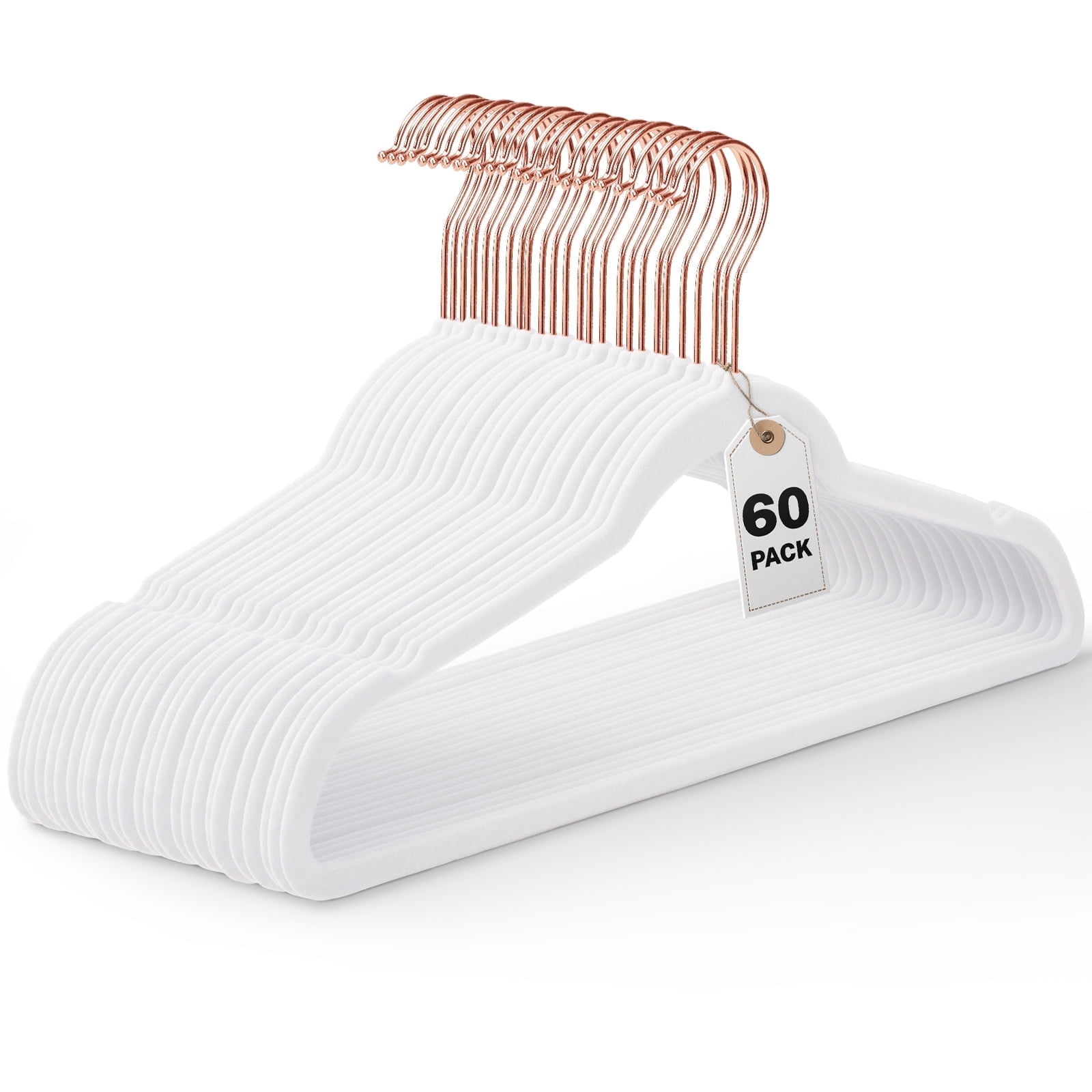 HOUSE DAY White Velvet Hangers 60 Pack, Premium Clothes Hangers Non-Slip Felt Hangers, Sturdy White Hangers Heavy Duty Coat Hangers, Durable Suit Hangers for Space Saving, No Hanger Marks Gold Hook - Walmart.com