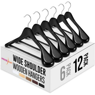 SALE - Black Wooden Trousers Hangers – With Adjustable Clips.