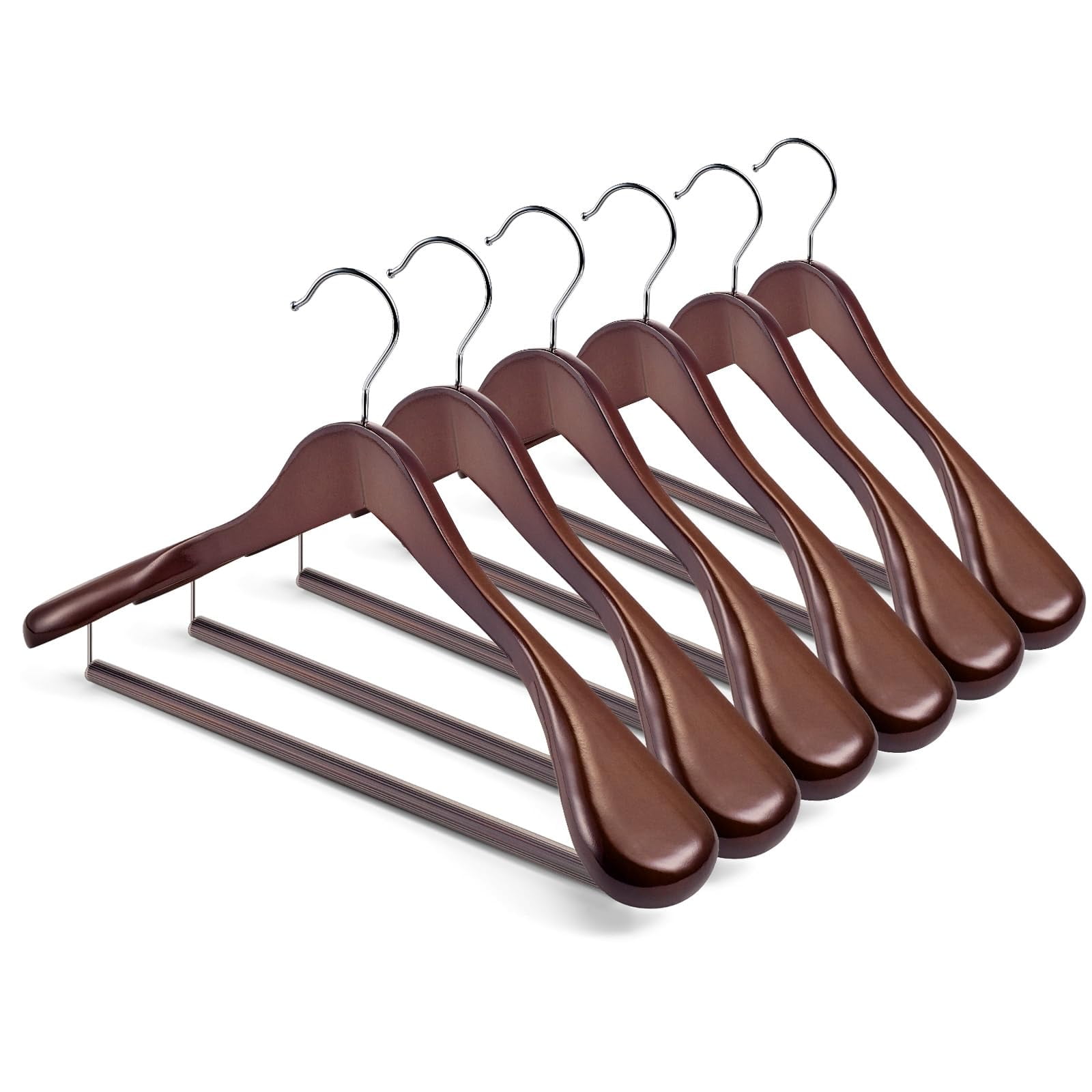 Wide Shoulder Wooden Hangers