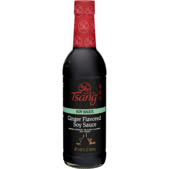 HOUSE OF TSANG Ginger Soy Sauce, Shelf Stable, 9.85 oz Plastic Bottle