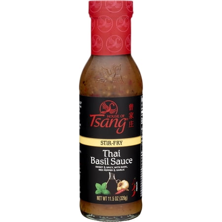 HOUSE OF TSANG Thai Basil Stir-Fry Sauce, 11.5 Oz Bottle