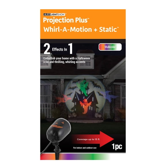 Halloween Lightshow Projection Illuminations Haunted House with Ghosts