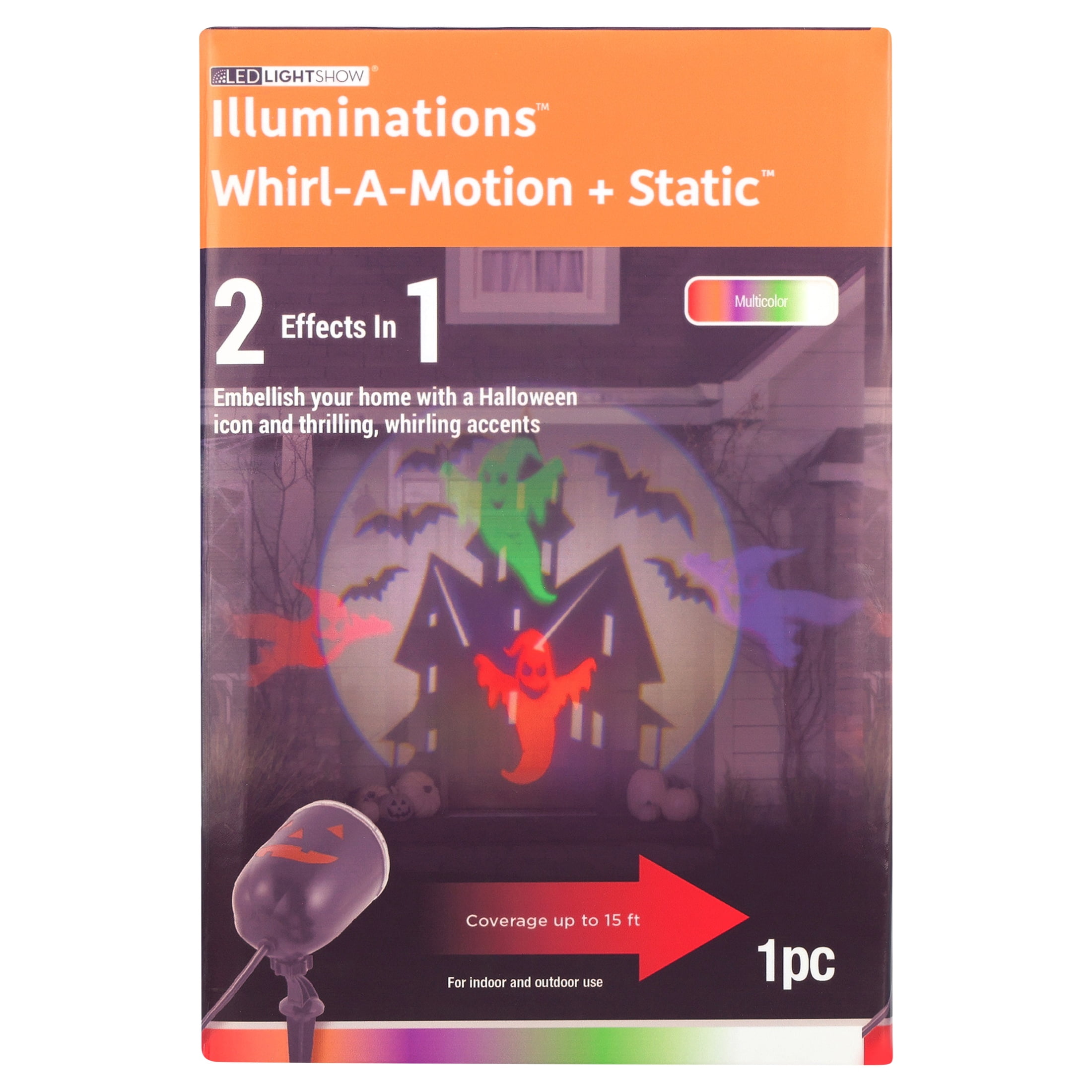 Halloween Lightshow Projection Illuminations Haunted House with Ghosts