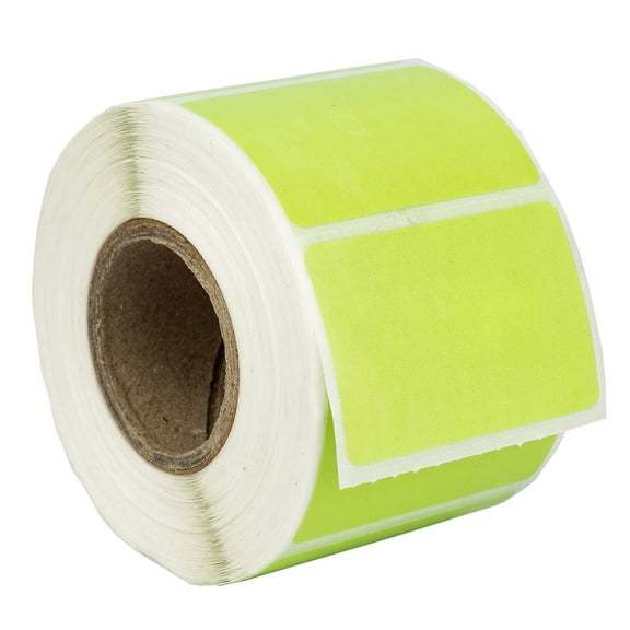 HOUSELABELS 1.5" x 1" Green Multipurpose Labels on 1" Core Compatible With Zebra and Rollo Printers, 36 Rolls / 520 Labels per Roll