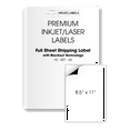 thumbnail image 1 of HOUSELABELS 1-up (Full Sheet) Multipurpose Labels (8-1/2" x 11") with BLACKOUT Technology (covers text behind label) For Laser and Inkjet Printers, 50 Sheets, 1 of 7