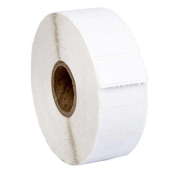 HOUSELABELS 1" x 0.5" Multipurpose Labels on 1" Core Compatible With Zebra and Rollo Printers, 1 Roll / 2,430 Labels per Roll