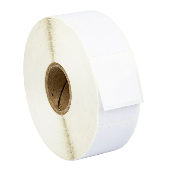 HOUSELABELS 1" x 1" Multipurpose Labels on 1" Core Compatible With Zebra and Rollo Printers, 1 Roll / 1,380 Labels per Roll