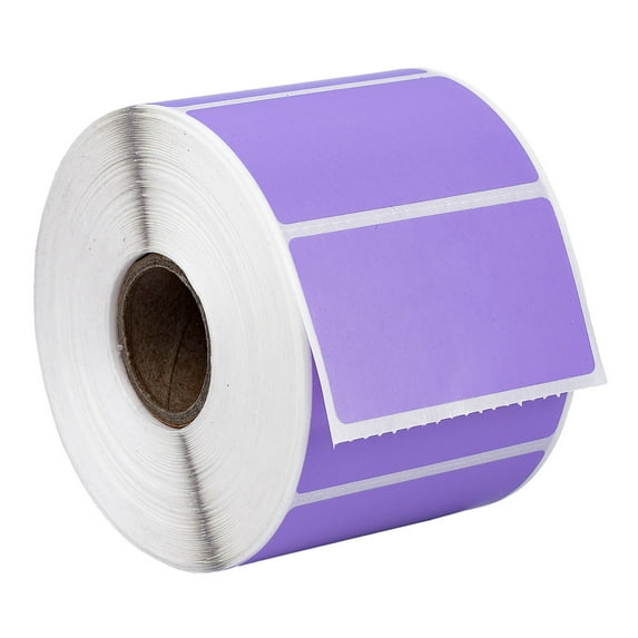 HOUSELABELS 2.25" x 1.25" Lavender Address Labels on 1" Core Compatible With Zebra and Rollo Printers, 32 Rolls / 1,000 Labels per Roll