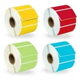 thumbnail image 1 of HOUSELABELS 2.25" x 1.25" Red, Blue, Yellow, Green Address Labels on 1" Core Compatible With Zebra and Rollo Printers, 16 Rolls / 1,000 Labels per Roll, 1 of 7
