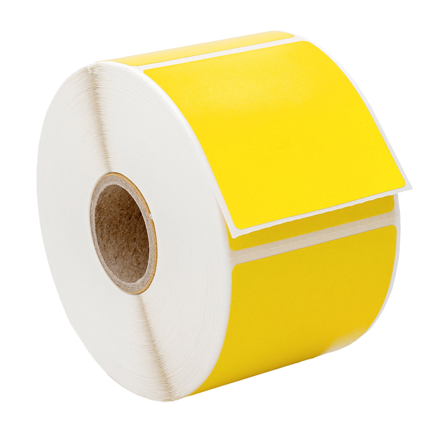 HOUSELABELS 2" x 2" Yellow Multipurpose Labels Compatible With Zebra and Rollo Printers, 20 Rolls / 750 Labels per Roll