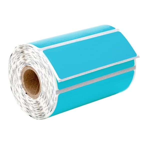 HOUSELABELS 3" x 1" Blue Multipurpose Labels on 0.75" Core Compatible With Zebra and Rollo Printers, 50 Rolls / 550 Labels per Roll