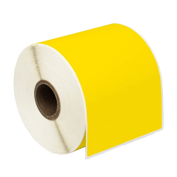 HOUSELABELS 3" x 5" Yellow Multipurpose Labels on 1" Core Compatible With Zebra and Rollo Printers, 20 Rolls / 300 Labels per Roll