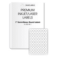 thumbnail image 1 of HOUSELABELS 63-up GLOSSY Round (1" Diameter) for Laser and Inkjet Printers, 200 Sheets, 1 of 3
