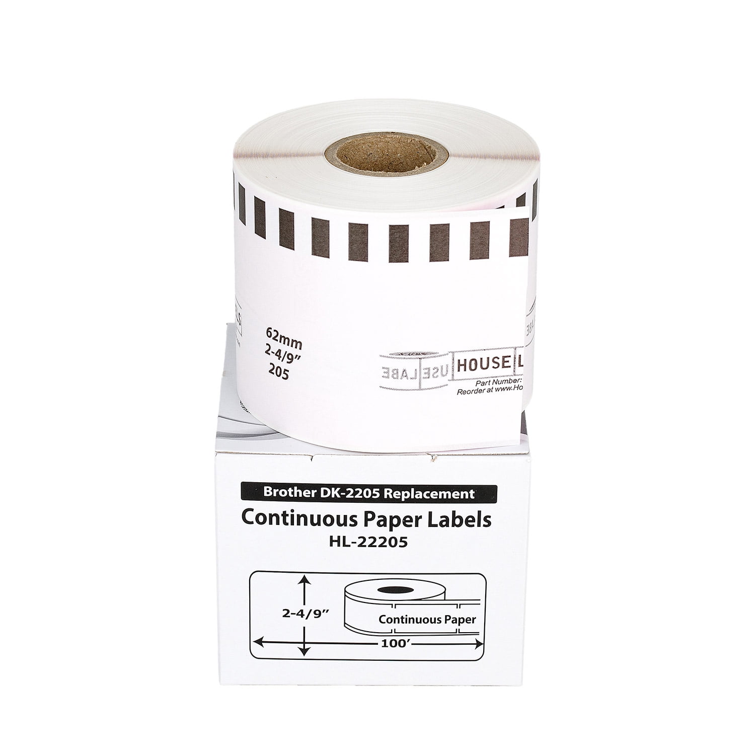 30 Rotoli DK22243 DK-22243 102mm X 30,48m Etichette Adesive Continuo