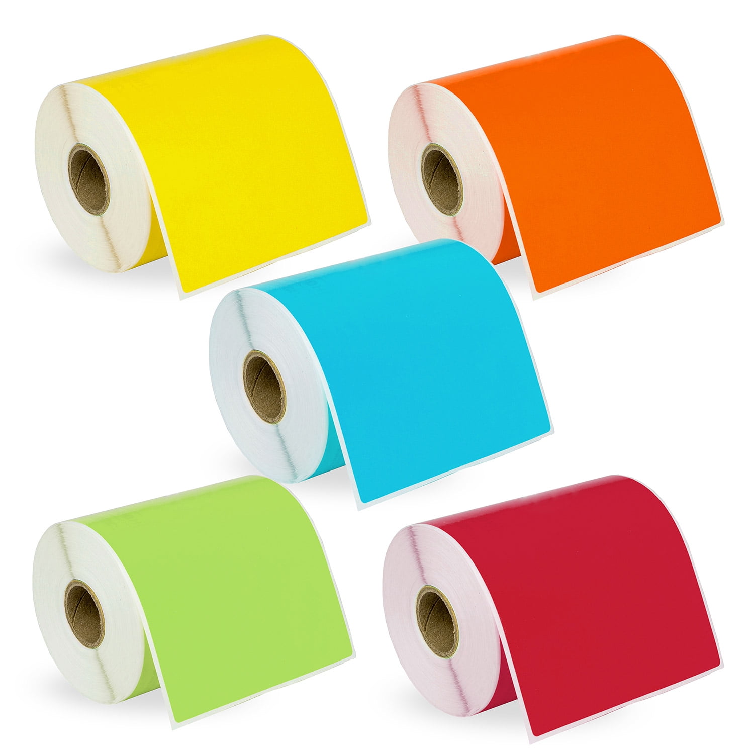 HOUSELABELS 4x6 Shipping Labels For DYMO 4XL Printer - 5 Color Rolls, 1100 Labels Total, Strong Adhesive
