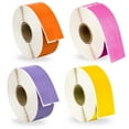 thumbnail image 1 of HOUSELABELS Compatible DYMO 30252 YL, LAV, OR, PK Address Labels (1-1/8" x 3-1/2"), strong permanent adhesive, compatible with DYMO LW 450, 4XL, Rollo & Zebra Desktop Printers, 88 Rolls /30800 Labels, 1 of 8
