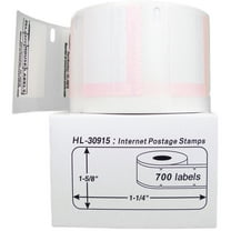 HOUSELABELS Compatible DYMO 30915 Internet Postage Labels (1-5/8" x 1-1/4"), strong permanent adhesive, compatible with DYMO LW 450, 4XL, Rollo & Zebra Desktop Printers, 1 Roll /700 Labels